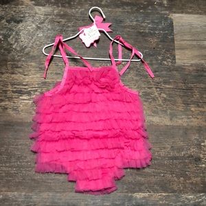 Mud Pie Pink Chiffon Bubble Outfit